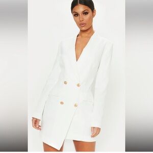 Pretty little thing cream blazer dress